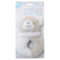 RT21-G: Grey Bear Rattle Toy